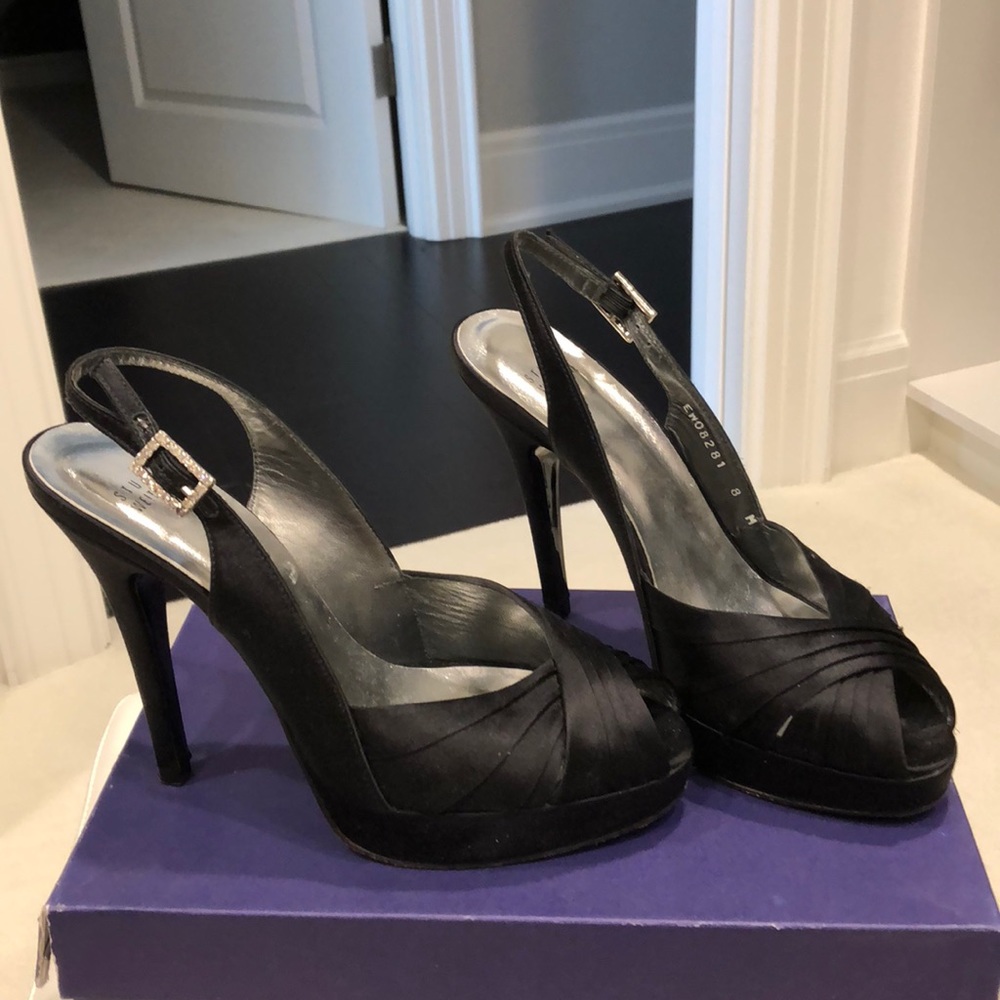 Stuart Weitzman Peep Toe, Sling Back Pumps